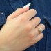 Λευκόχρυσο μονόπετρο δαχτυλίδι Κ18 με lab grown diamond